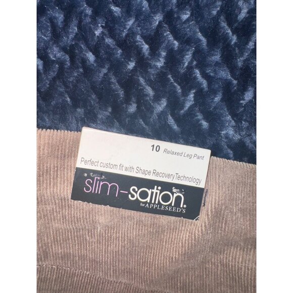 NEW! Slim-Sation by Appleseed's Women Relaxed Leg Brown Mocha Corduroy Pants- 10 - Picture 5 of 5